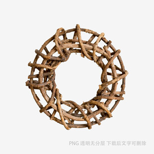 藤编环形装饰品