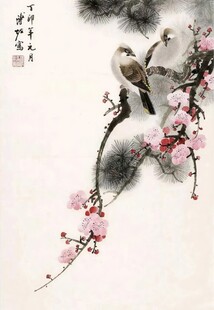 水墨画花鸟 