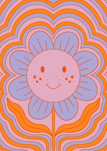 可爱笑脸花朵图案设计