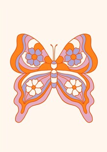 彩色花纹蝴蝶图案
