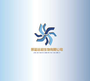 蓝色科技风企业标志设计