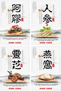 中国风中医药品文化展板