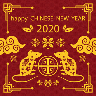 2020鼠年新春喜庆背景图