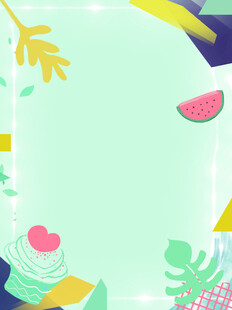 夏日清新水果绿植背景图