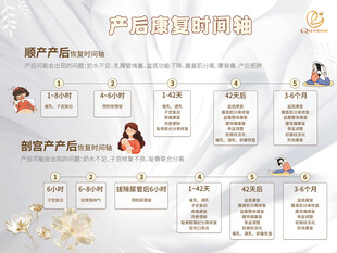 产后康复  产后恢复  时间图