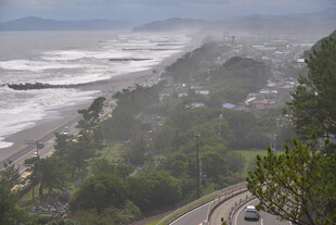 蜿蜒公路旁的海滨风光