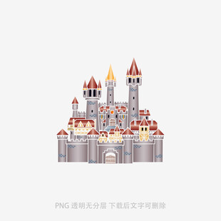 梦幻童话城堡插画