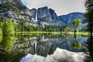 壮丽山水湖景倒影风光