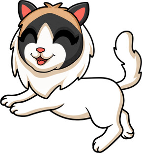 奔跑的可爱卡通小狗