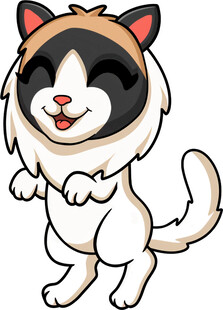 可爱蒙面猫咪俏皮模样