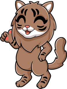 俏皮小老虎卡通形象