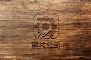 木纹logo样机