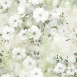 清新白色花卉背景图案