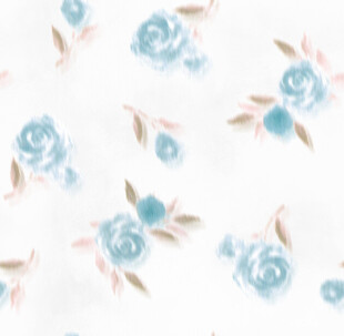 蓝粉花卉图案布料纹理