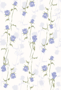 蓝花藤蔓图案背景纹理