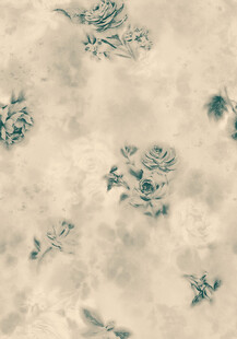 复古蓝白花卉纹理图案