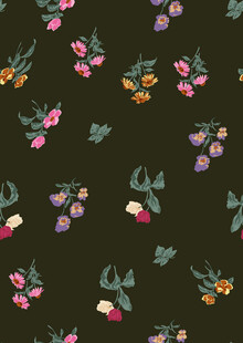 花卉浆果图案背景