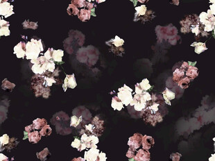 黑色底花卉图案纹理