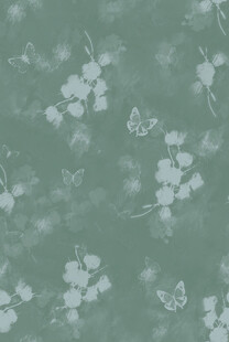 淡绿底白花简约纹理图案