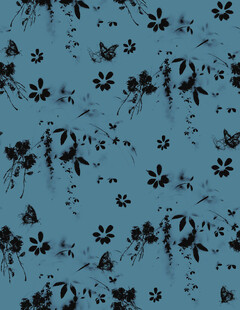 蓝底黑花纹图案