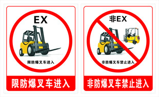 禁止叉车驶入标识牌