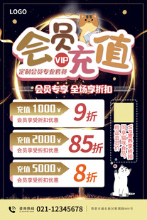 会员充值海报