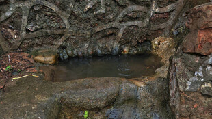 古老神秘的岩石水池