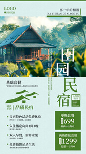 中国风民宿宣传海报