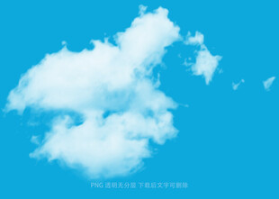 蓝天中的蓬松白云