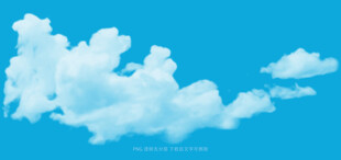 蓝天中的蓬松白云