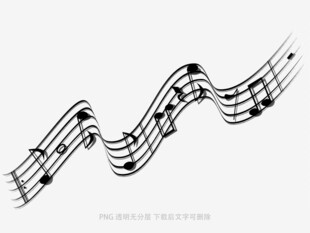 音符组成的优美旋律线条