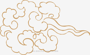 中式金色祥云图案