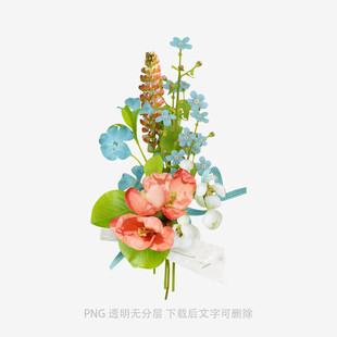 多彩花卉胸花