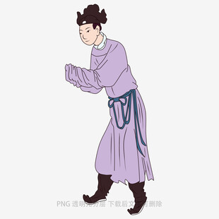 古装男子武术动作形象