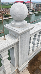 精致白色石栏杆景观