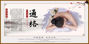 中医养生按摩理疗展板