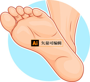 健康的脚底板