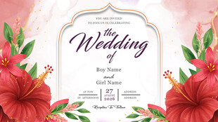 婚礼花卉邀请函