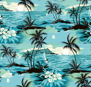 热带海岛风情图案设计
