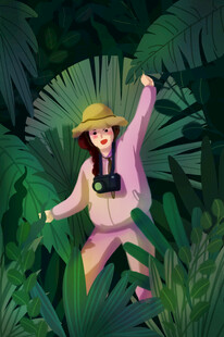 丛林探险女孩