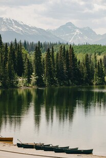 宁静湖畔的自然美景