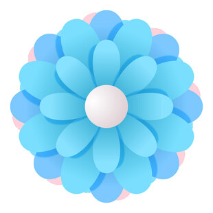 蓝色花朵图标