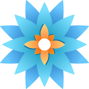 蓝色花朵图标