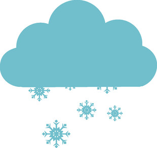 云朵飘雪图标
