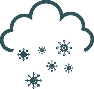 云朵飘雪图标