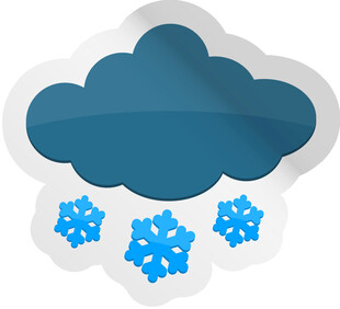 云朵飘雪图标