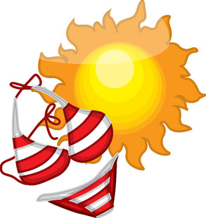夏日比基尼与灿烂阳光