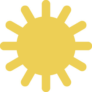 简约黄色太阳图标