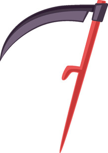 红色死神镰刀插画