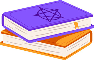 魔法书籍堆叠